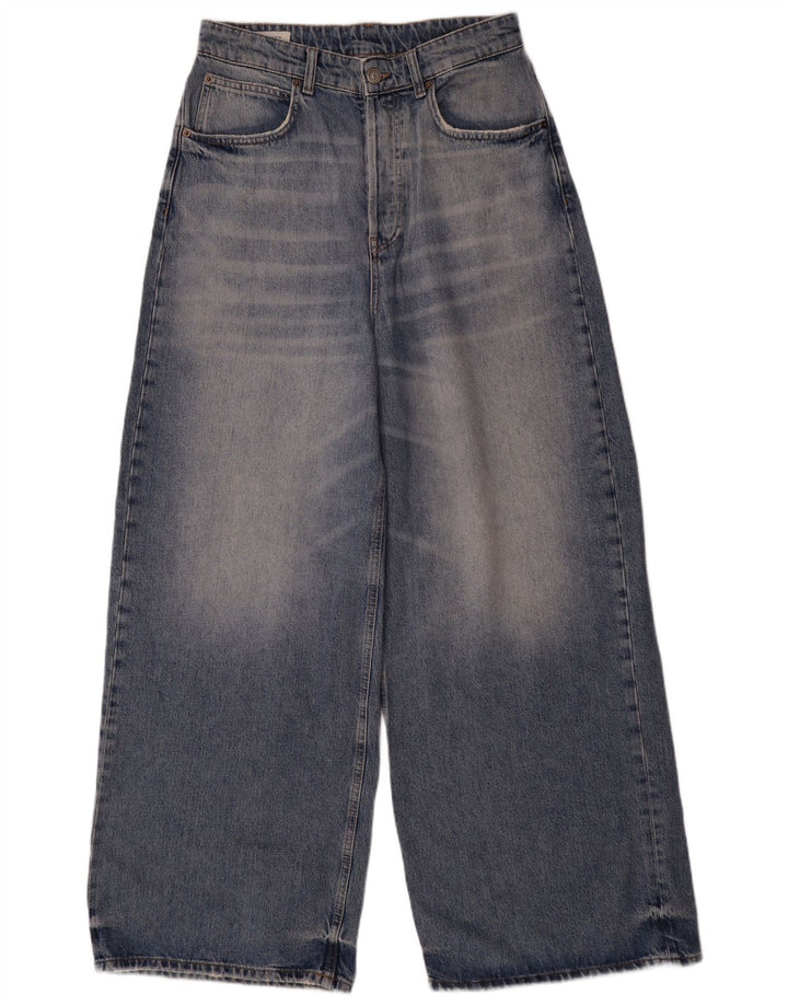 ZARA Mens Wide Leg Jeans EU 38 Small W30 L31 Blue Cotton