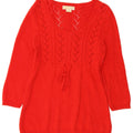 MICHAEL KORS Womens Boat Neck Jumper Sweater UK 12 Medium Red Vintage Michael Kors and Second-Hand Michael Kors from Messina Hembry 