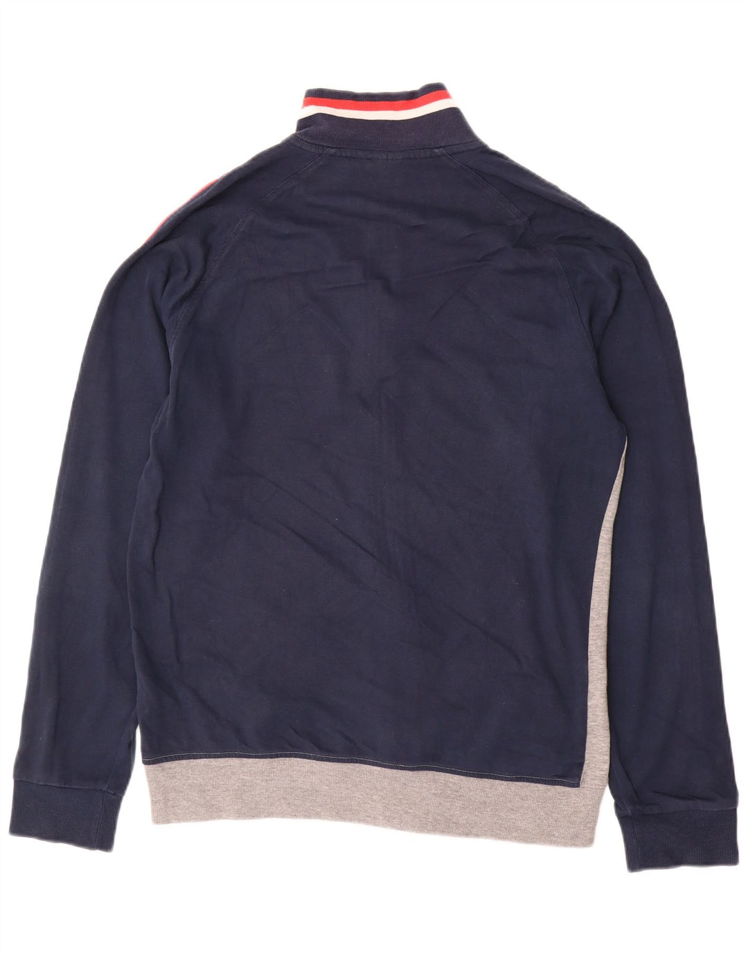Diadora Mens Retro Tracksuit Top Jacket Large Navy Blue Colourblock