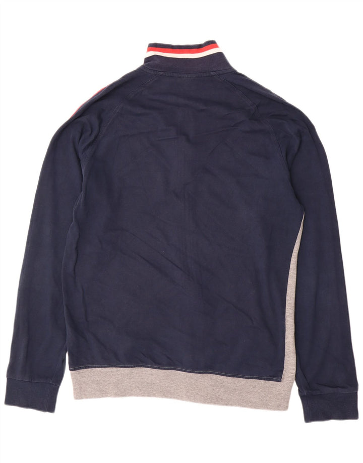 Diadora Mens Retro Tracksuit Top Jacket Large Navy Blue Colourblock