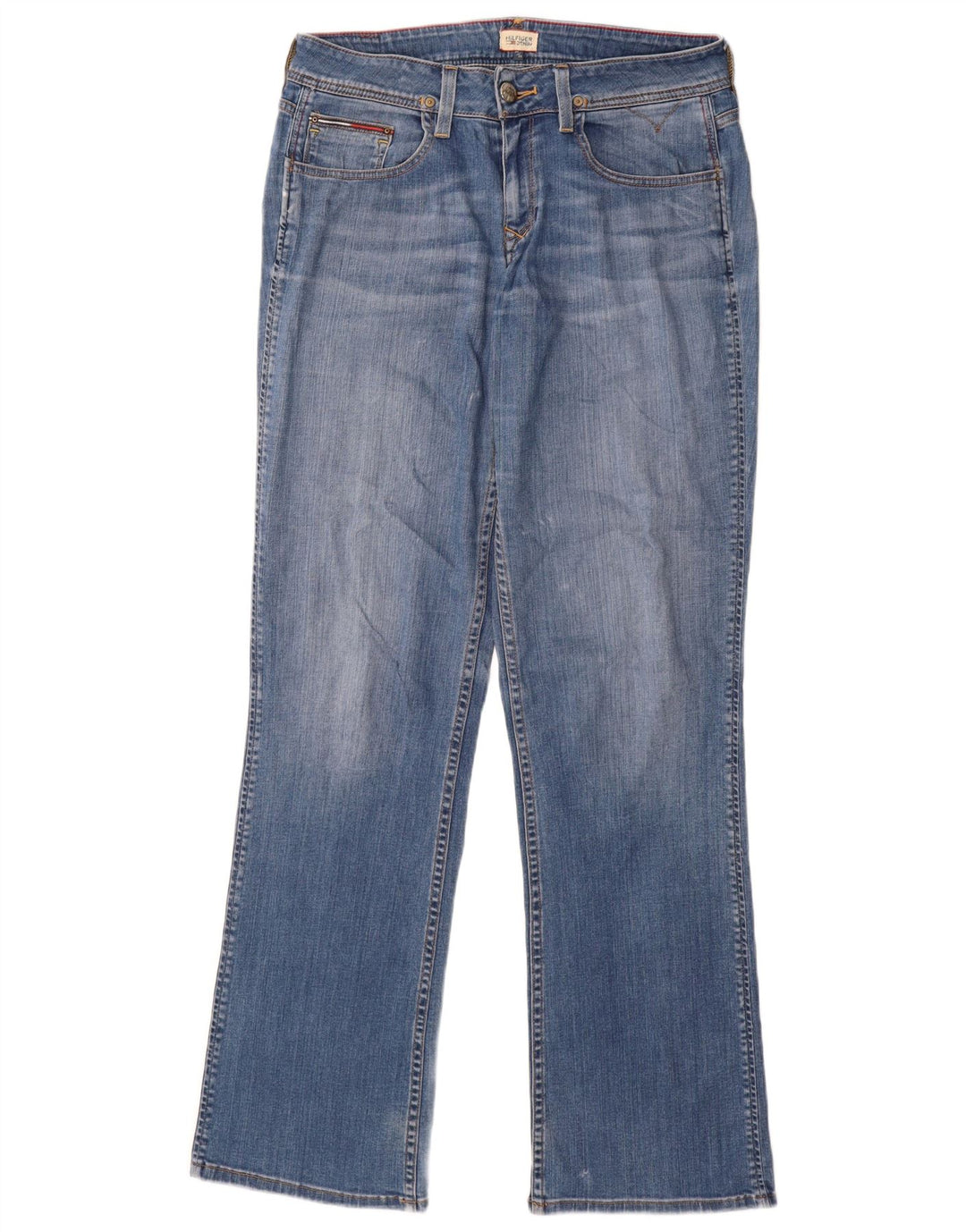 TOMMY HILFIGER Womens Bootcut Jeans W31 L34 Blue Cotton