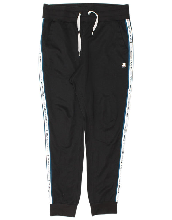 G-STAR Mens Graphic Tracksuit Trousers Joggers Large Black Colourblock