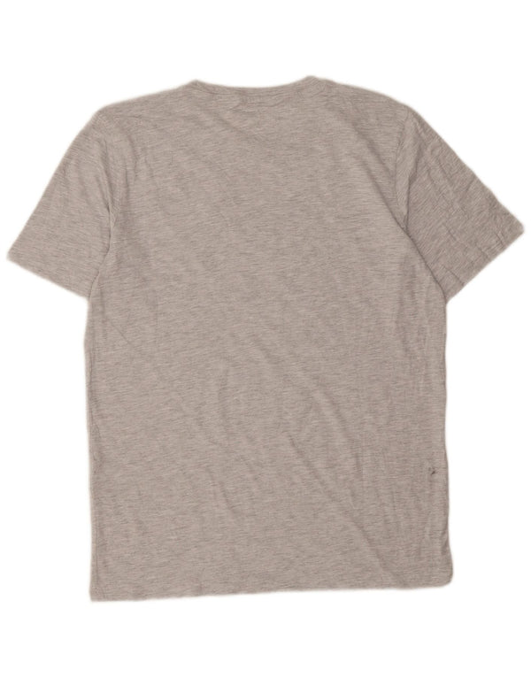Jack & Jones Mens Graphic T-Shirt Top Medium Grey Flecked Cotton