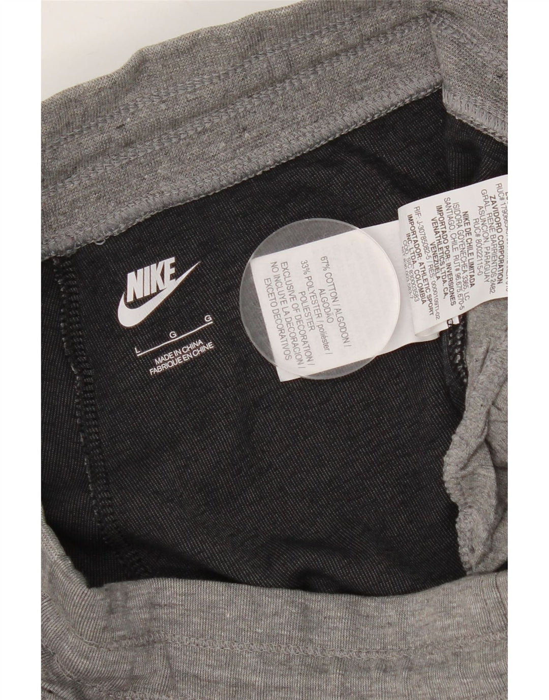 Nike Mens Tracksuit Trousers Joggers Large  Grey Colourblock Cotton
