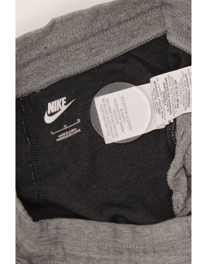 Nike Mens Tracksuit Trousers Joggers Large  Grey Colourblock Cotton