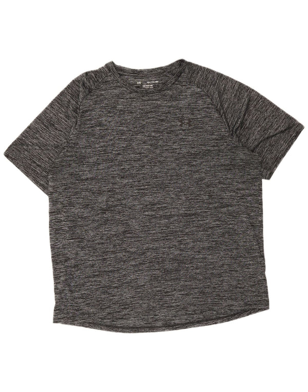 Under Armour Mens T-Shirt Top 2XL Grey Flecked Polyester