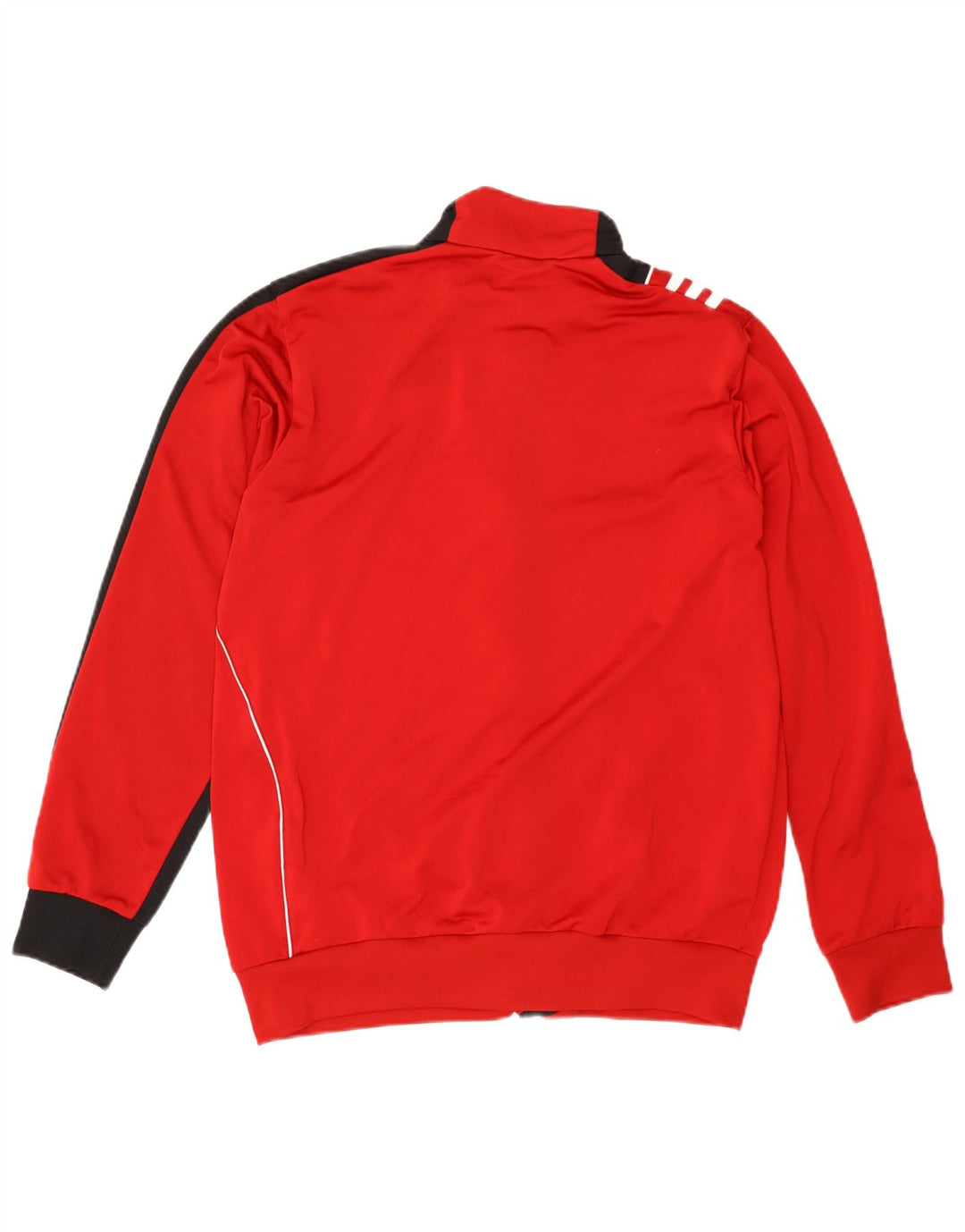 ADIDAS Mens Tracksuit Top Jacket UK 38/40 Medium Red Colourblock Polyester