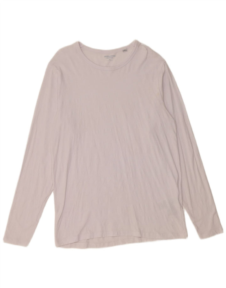 Jack & Jones Mens Top Long Sleeve XL White Cotton