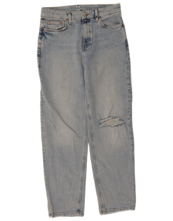 Marks & Spencer Womens Tapered Jeans UK 12 Medium W28 L27 Blue