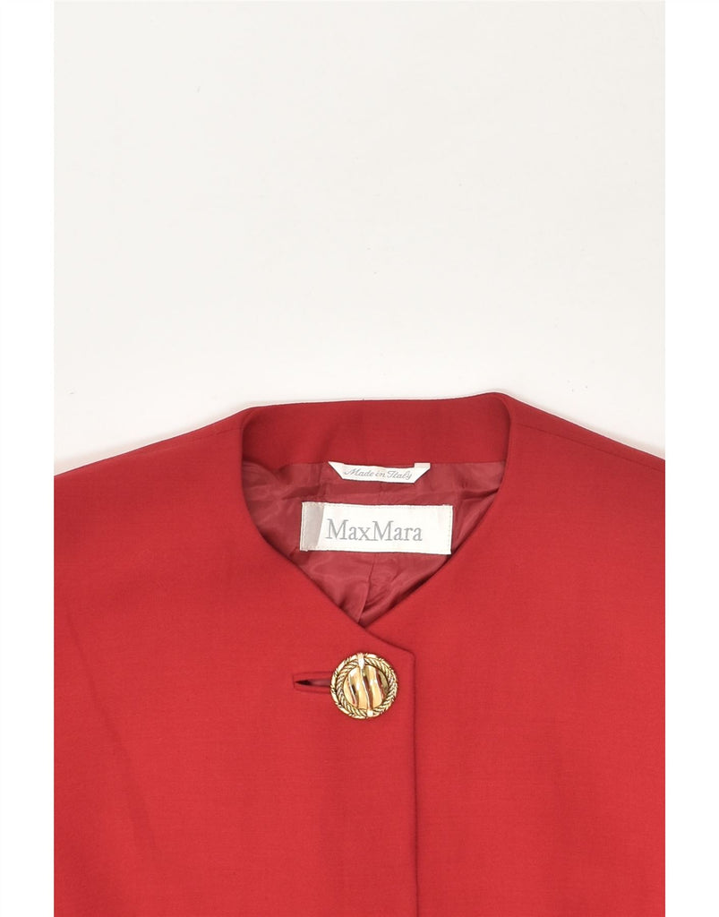MAX MARA Womens 3 Button 2 Piece Skirt Set UK 14 Medium W30 Red New Wool | Vintage Max Mara | Thrift | Second-Hand Max Mara | Used Clothing | Messina Hembry 