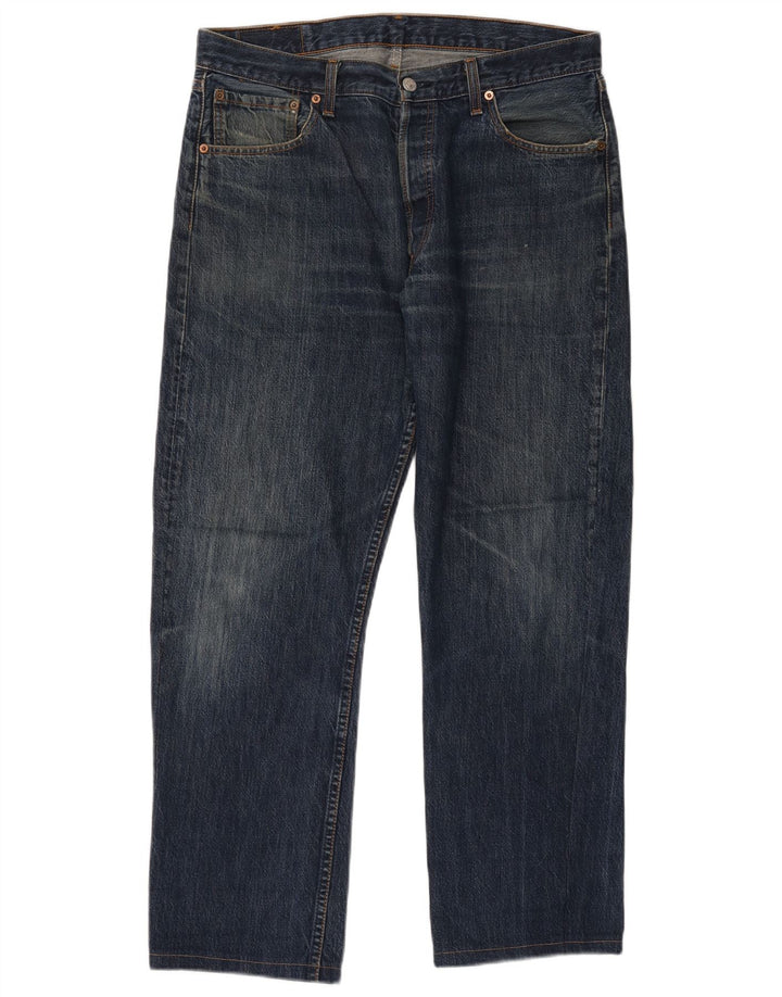 Levi's Mens 501 Straight Jeans W36 L28 Blue Cotton