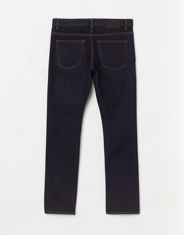 Hugo Boss Mens Stretch Straight Jeans W32 L30 Navy Blue Cotton