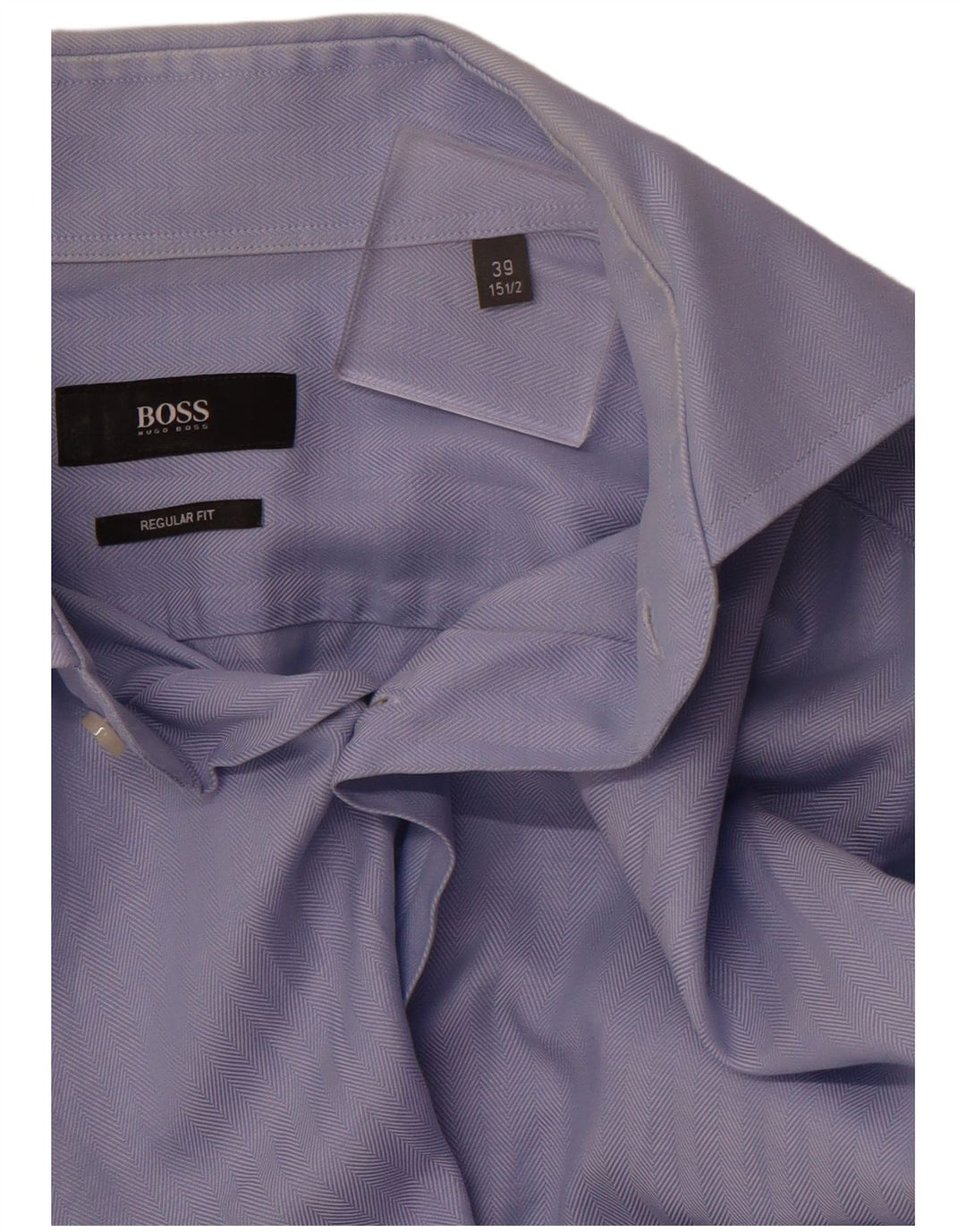 Hugo Boss Mens Regular Fit Formal Shirt Size 39 15 1/2 Medium Blue