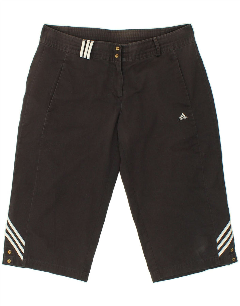 ADIDAS Womens Chino Shorts UK 14 Large W34 Black Polyester Vintage Adidas and Second-Hand Adidas from Messina Hembry 