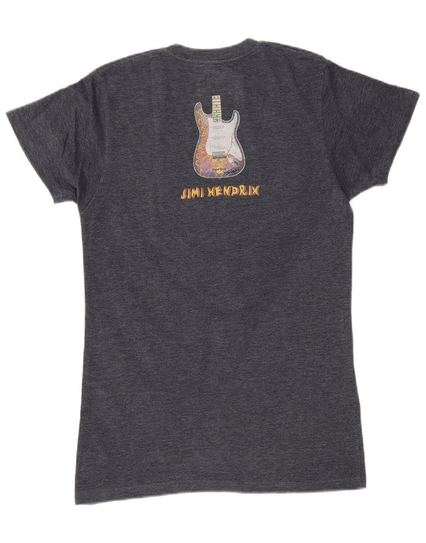 Hard Rock Cafe Womens London Graphic T-Shirt Top UK 10 Small Grey Cotton