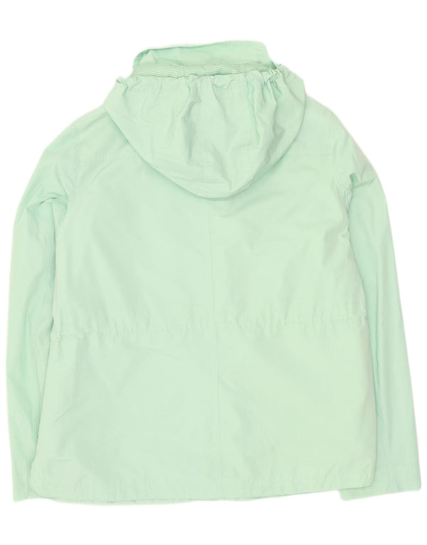 Marks & Spencer Womens Hooded Windbreaker Jacket UK 14 Large Green