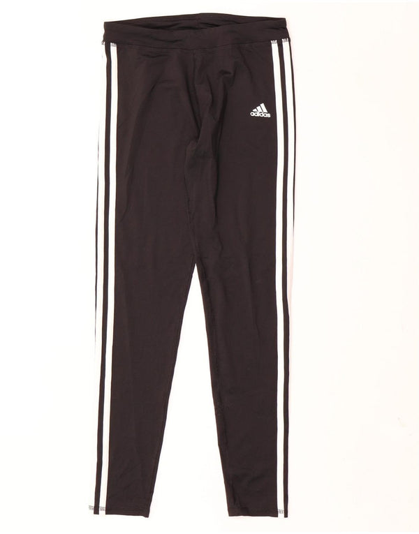 Adidas Girls Leggings 15-16 Years XL Black Polyester