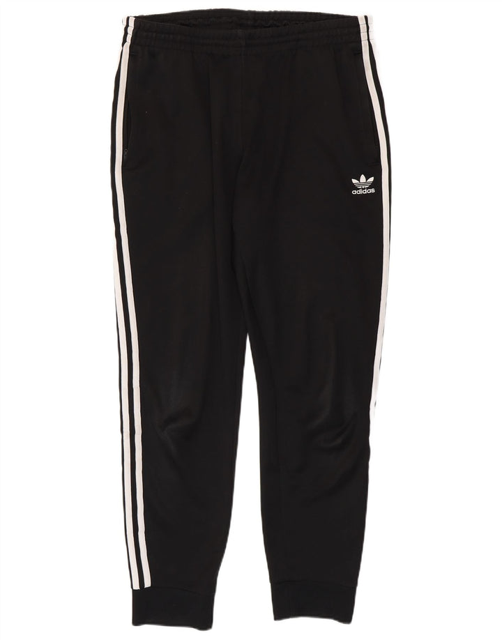 Adidas Mens Tracksuit Trousers Joggers Large Black Polyester