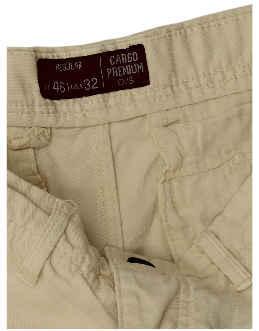 OVS Mens Regular Cargo Shorts W32 Medium  Beige Cotton