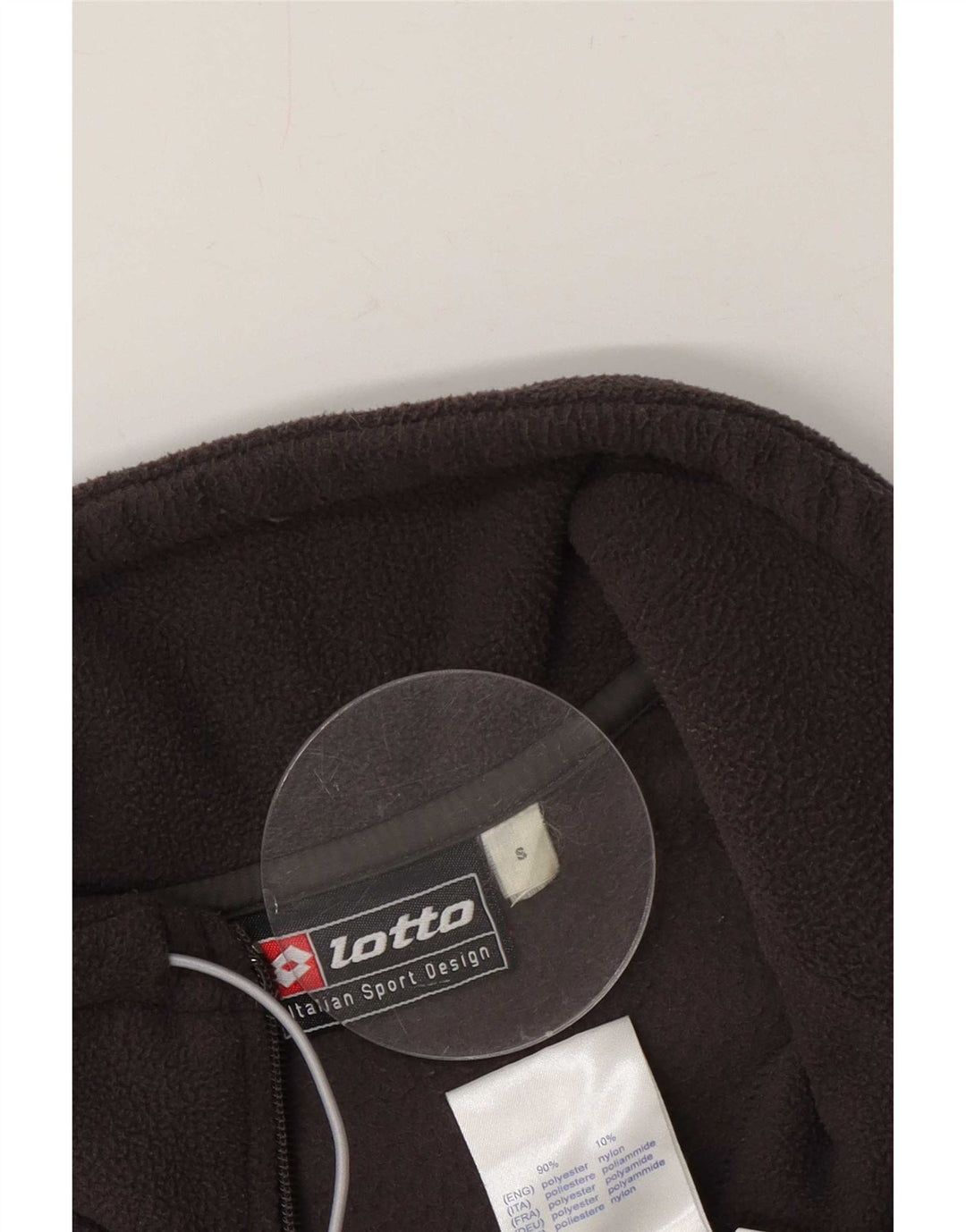 Lotto Mens Zip Neck Fleece Jumper Small Grey Colourblock Polyester