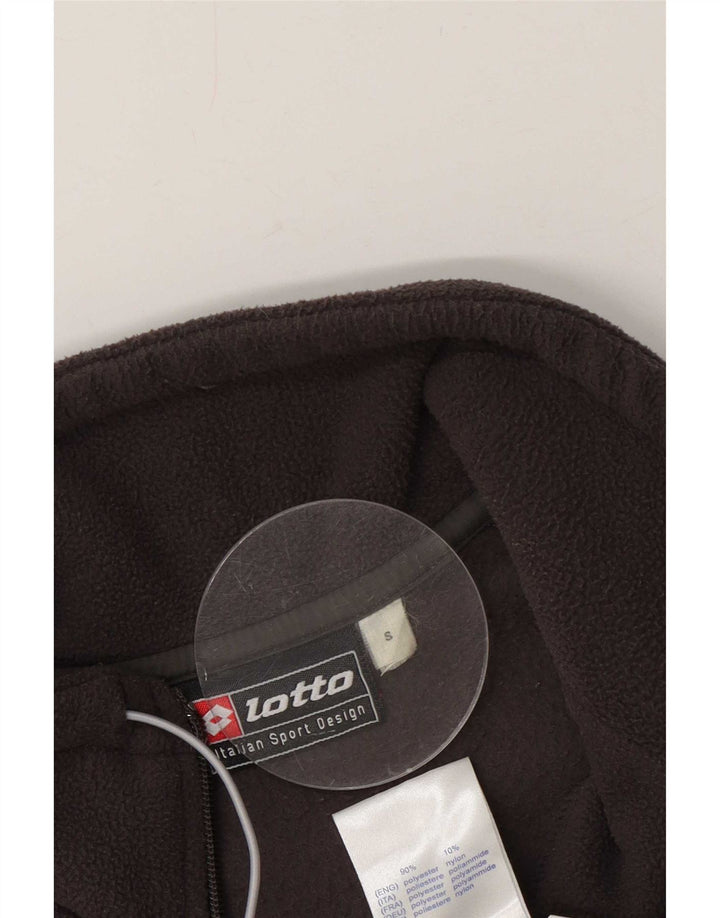 Lotto Mens Zip Neck Fleece Jumper Small Grey Colourblock Polyester