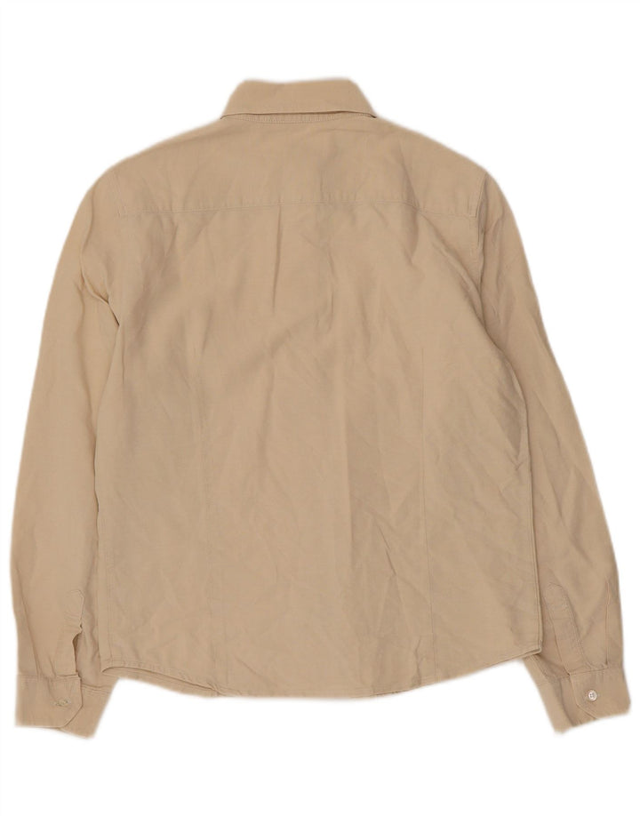 Henry Cottons Womens Shirt IT 44 Medium Beige Cotton