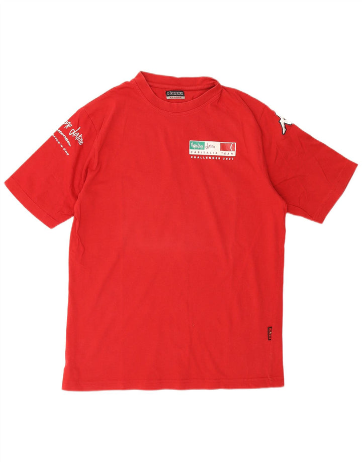 Kappa Mens Graphic T-Shirt Top XL Red Cotton