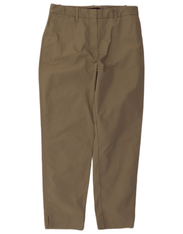 Marks & Spencer Womens Tapered Chino Trousers UK 10 Small W30 L26 Khaki