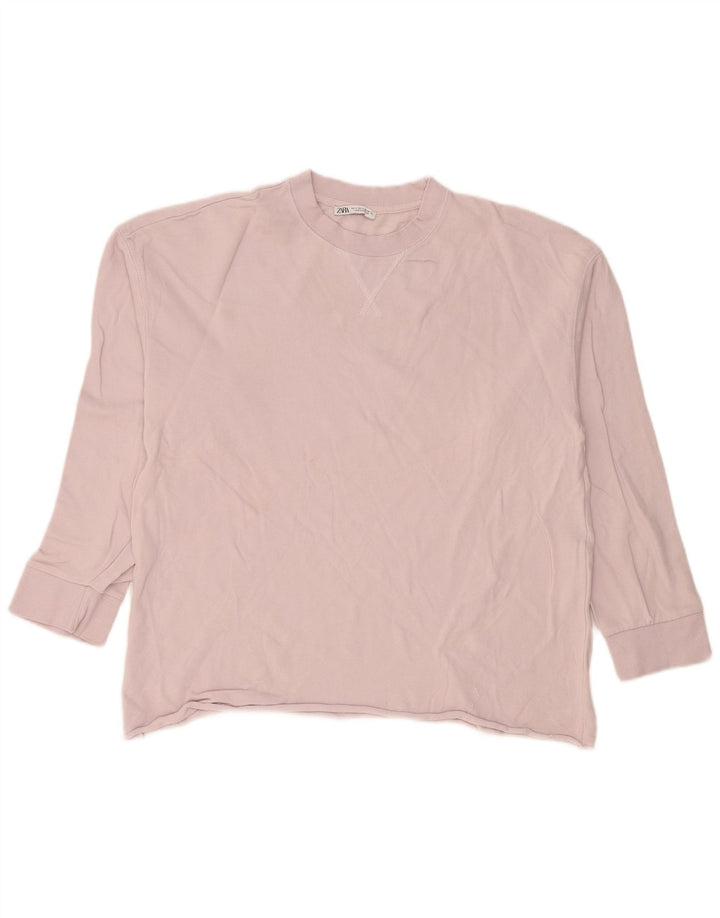 Zara Mens Sweatshirt Jumper Small Pink