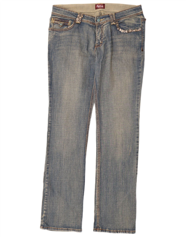 Rifle Womens Straight Jeans W31 L34 Blue Cotton