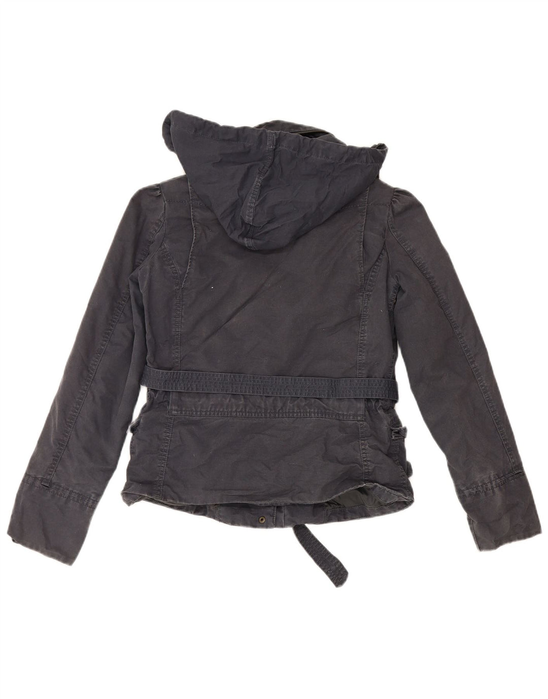 Levi's Womens Hooded Utility Jacket UK 14 Medium Navy Blue Cotton