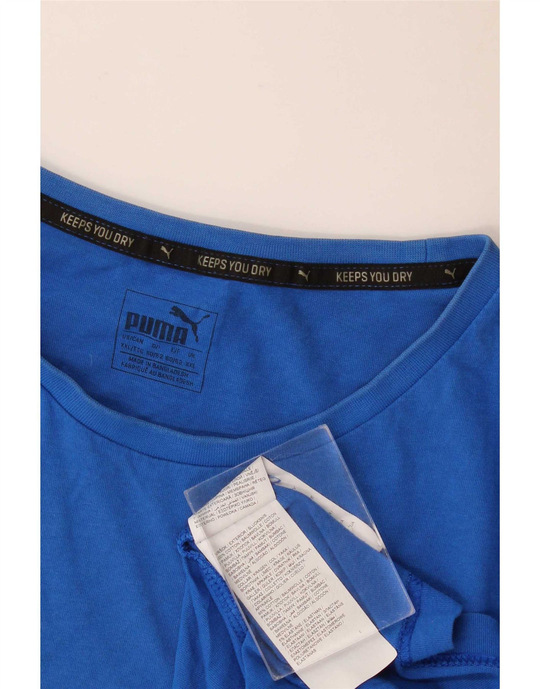 Puma Mens Graphic T-Shirt Top 2XL Blue Cotton
