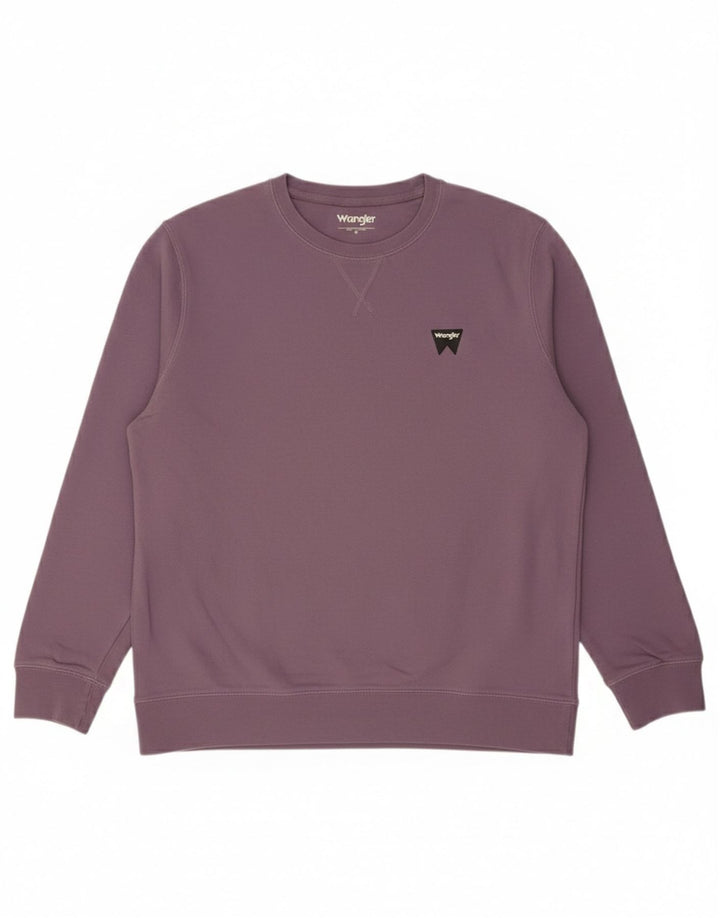 Wrangler Mens Sweatshirt Jumper Medium Purple Cotton