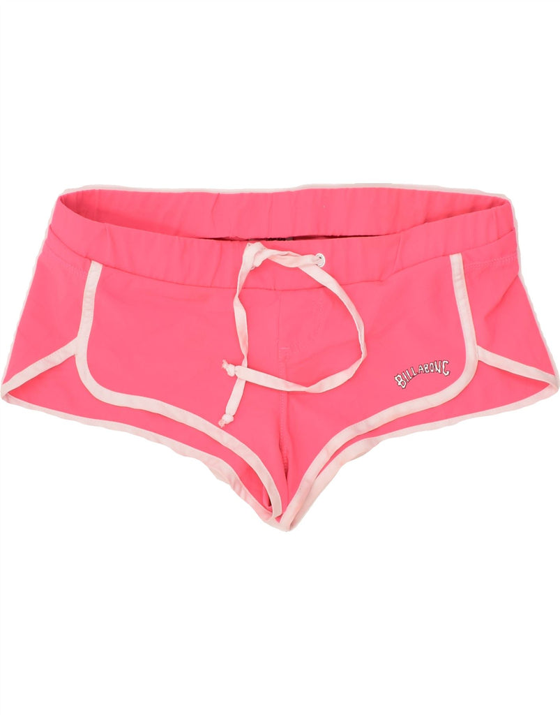 BILLABONG Womens Sport Shorts UK 14 Medium Pink Polyester | Vintage Billabong | Thrift | Second-Hand Billabong | Used Clothing | Messina Hembry 