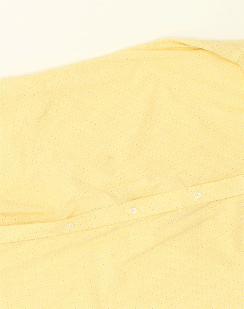 BANANA REPUBLIC Mens Short Sleeve Shirt Large Yellow Geometric Cotton | Vintage Banana Republic | Thrift | Second-Hand Banana Republic | Used Clothing | Messina Hembry 