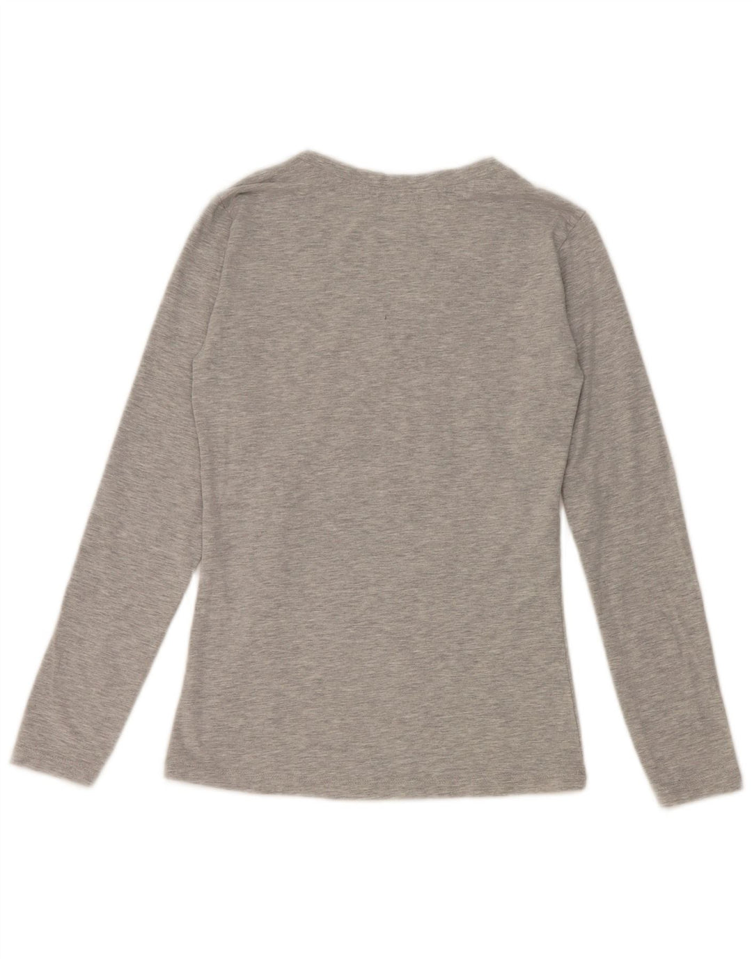 Pickwick Womens Graphic Top Long Sleeve UK 8 Small Grey Flecked Viscose