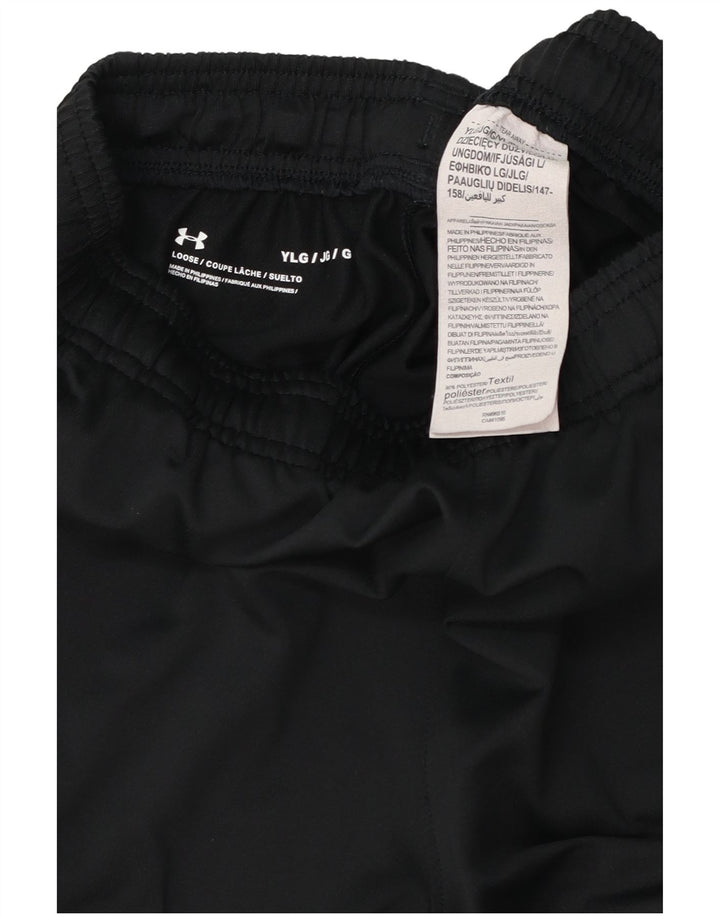Under Armour Boys Tracksuit Trousers 11-12 Years Large Black Polyester