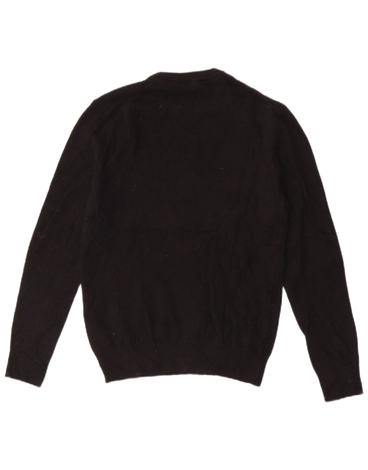 Gant Mens Crew Neck Jumper Sweater Medium Black Wool