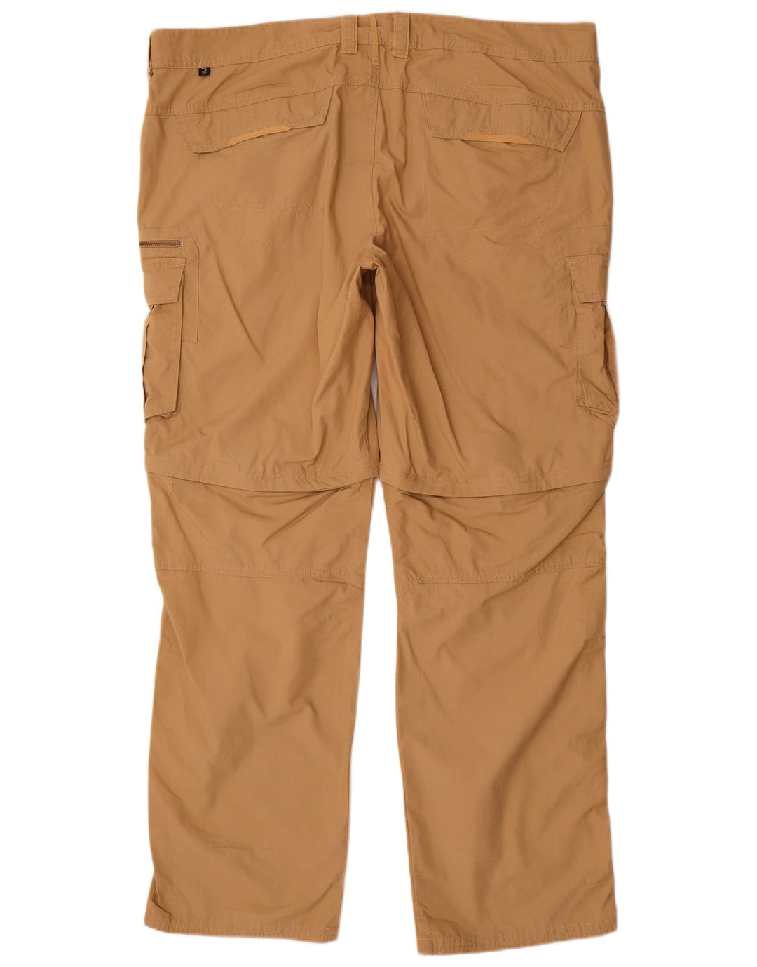 FORCLAZ Mens Straight Cargo Trousers EU 54 2XL W44 L34 Beige Cotton