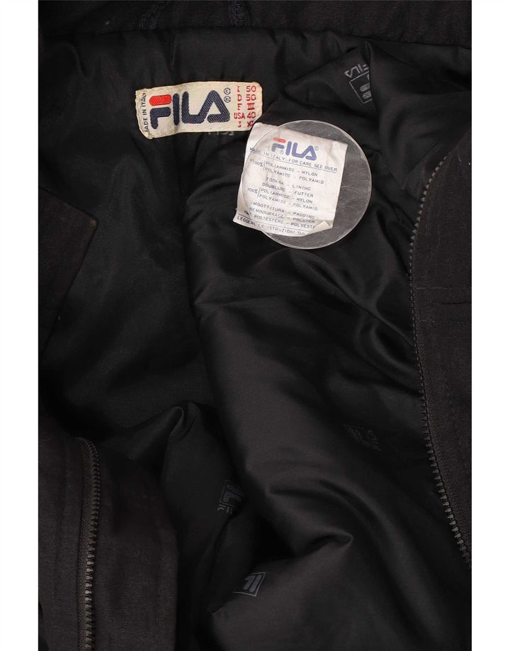 Fila Mens Loose Fit Ski Jumpsuit IT 50 Medium Black Polyamide