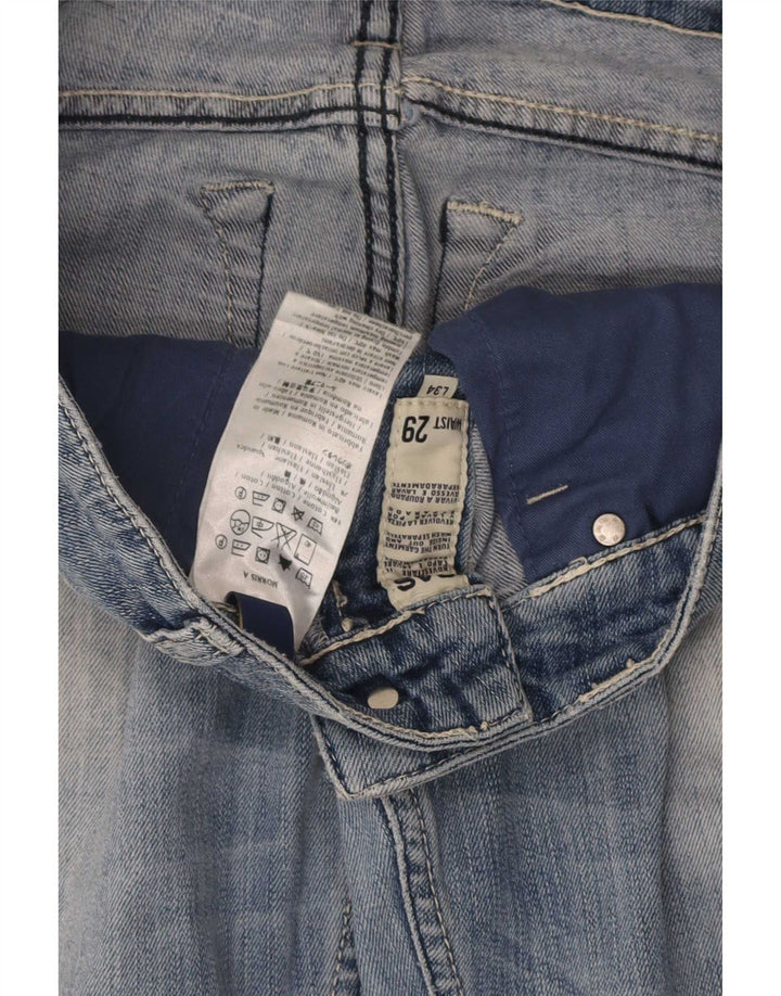 Gas Womens Straight Jeans W29 L34 Blue Cotton