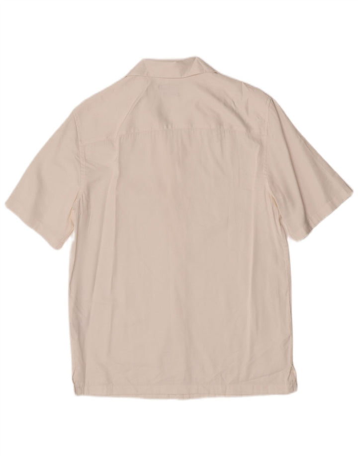 Zara Mens Short Sleeve Shirt Small White Viscose