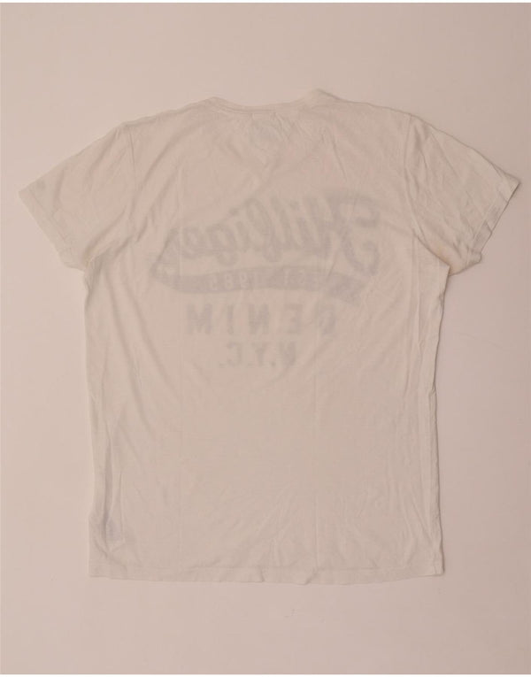 Tommy Hilfiger Mens Graphic T-Shirt Top XL White Cotton