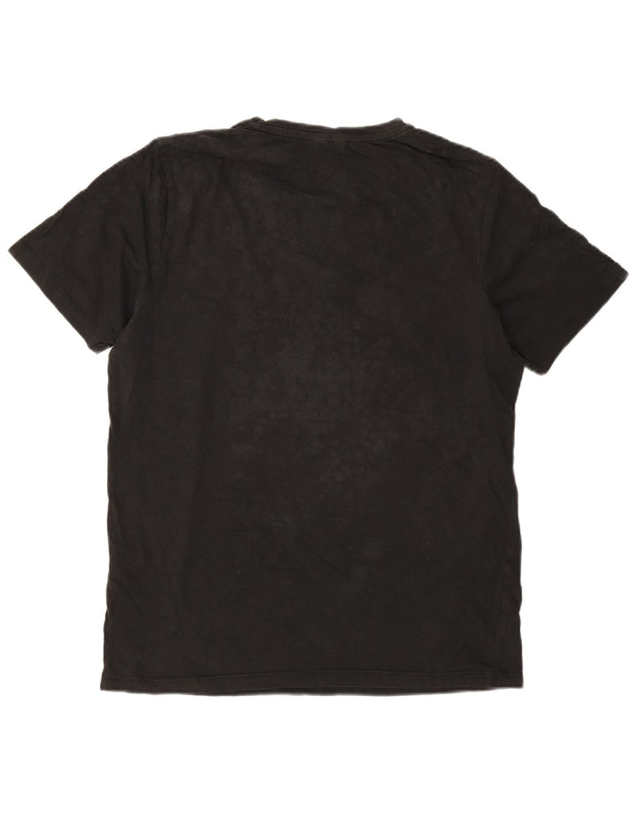 Jack & Jones Mens Graphic T-Shirt Top Large Black Cotton