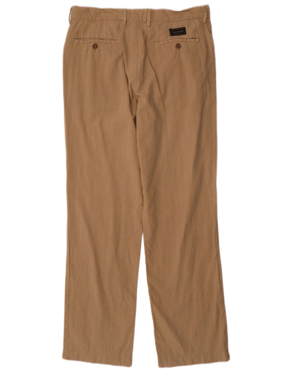 Marlboro Classics Mens Straight Casual Trousers EU 50 Large W34 L31 Beige