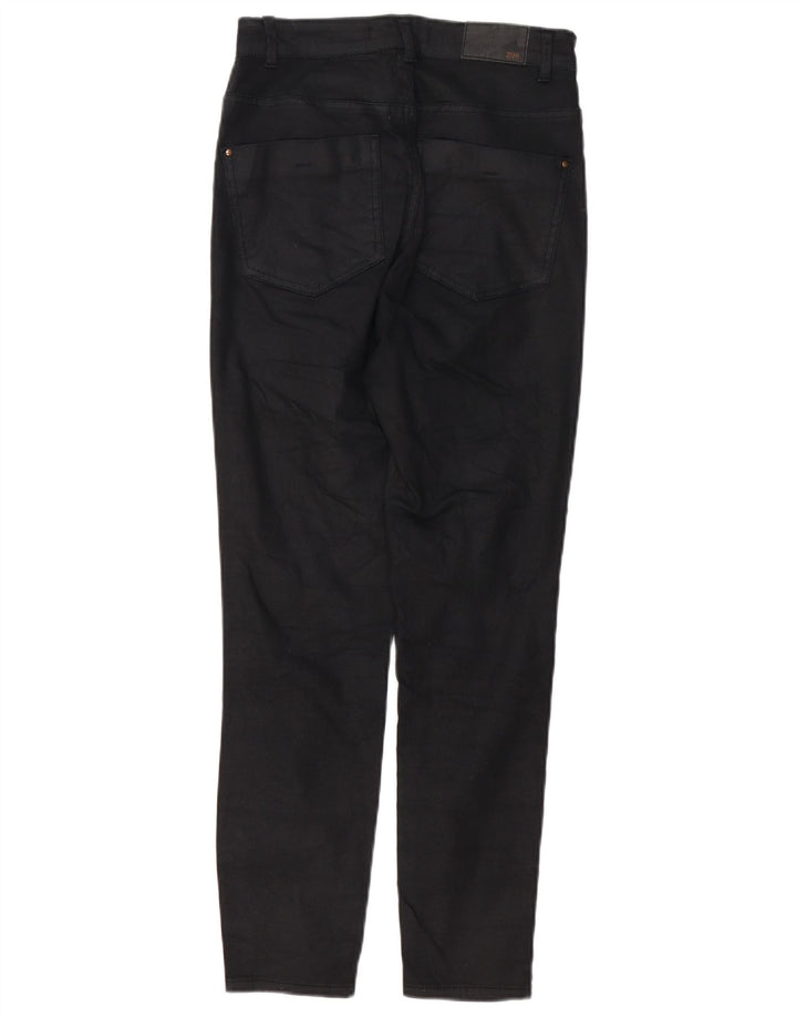 Zara Womens Slim Casual Trousers EU 40 Medium W30 L26 Black