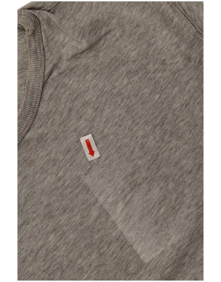 Diesel Mens Graphic T-Shirt Top Large Grey Flecked