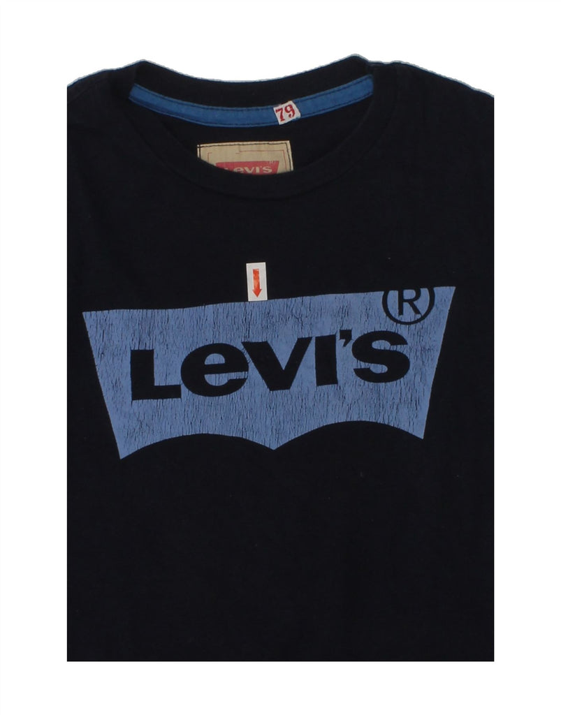 LEVI'S Boys Graphic Top Long Sleeve 4-5 Years Navy Blue Cotton | Vintage Levi's | Thrift | Second-Hand Levi's | Used Clothing | Messina Hembry 