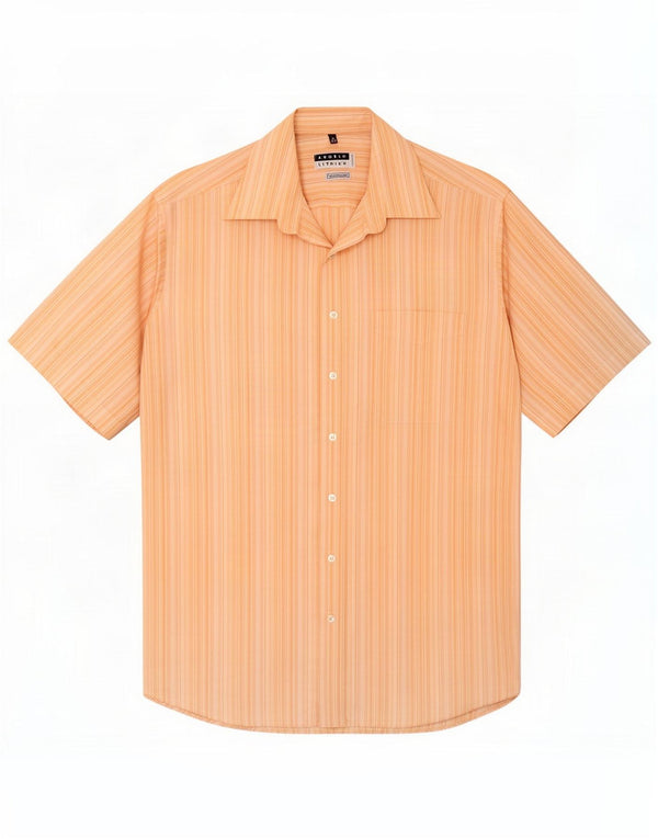Angelo Litrico Mens By C&A Shirt Size 39/40 Large Yellow Pinstripe
