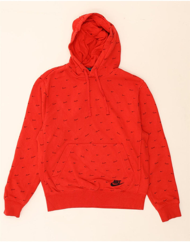 NIKE Mens Graphic Hoodie Jumper Small Red Cotton Vintage Nike and Second-Hand Nike from Messina Hembry 